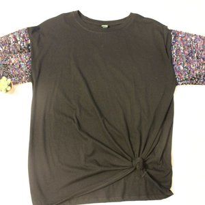 sequin sleeve tshirt